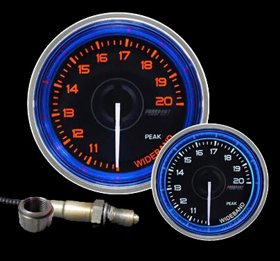 2-1/16" Crystal Blue/White Wideband Air Fuel Ratio kit 52mm <br/>PS1301